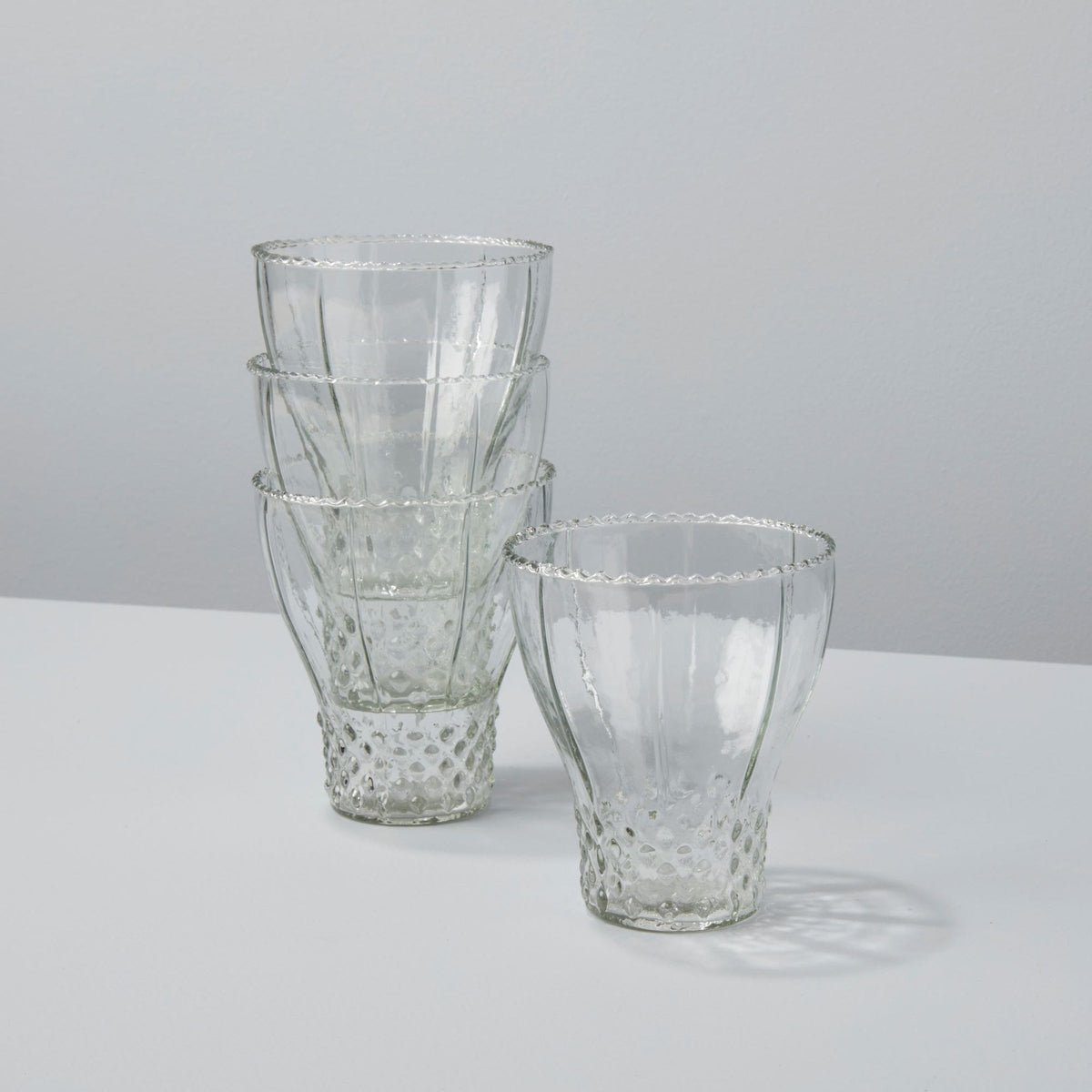 Ruffle Bell Glasses, Set of 4
